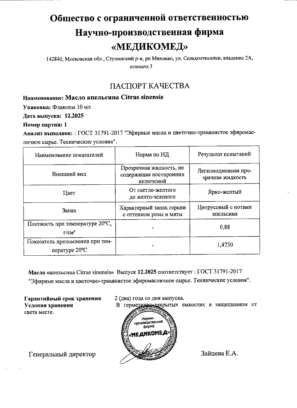 Паспорт №122025